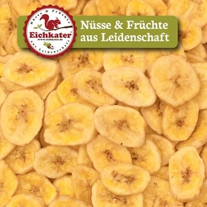 Bananenchips von Eichkater, aromatisch mit Rohrzucker & Honig gesüßt, 500g - Bild 1 von 5