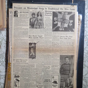 Baseball History Newspaper ZC133 MUSIAL MOST VALUABLE PLAYER + ARK RAZORBACKS HS - Picture 1 of 1