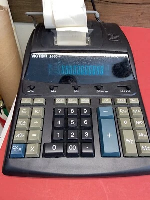 Victor 1460-4 12 Digit Display Extra Heavy Duty Commercial Printing Calculator  - Image 1 of 4