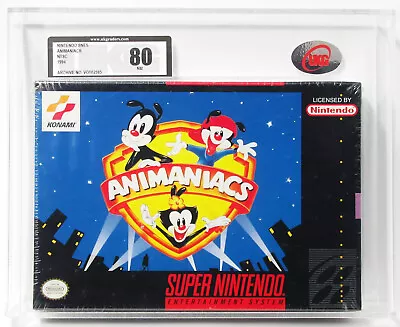 Animaniacs UKG Graded Super Nintendo SNES Konami Like WATA VGA CGC PSA - Image 1 of 4