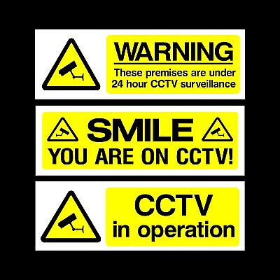 CCTV Security Camera Plastic Sign, Sticker - All Materials - Choose Your Design • 0.99£
