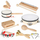 9Pcs Musical Instrument Wooden Kids Baby Music Percussion Toddler Child Toy Dj