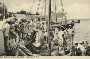 curacao, D.W.I., WILLEMSTAD, velero que trae peces (1930) Sunny Isle No. 52 (2 - Imagen 1 de 2