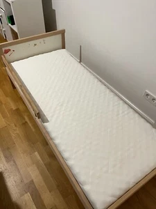 Juniorbettgestell mit Lattenrost, Buche, 70x160 cm - Bild 1 von 2