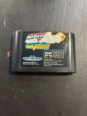 Captain America and the Avengers (Sega Genesis, 1992) Genuine  OEM Authentic - Image 1 of 2