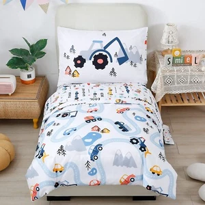 PERFEMET Comforter Set for Twin Bed Reversible Cars Pattern Bedding Set Soft ... - Picture 1 of 7