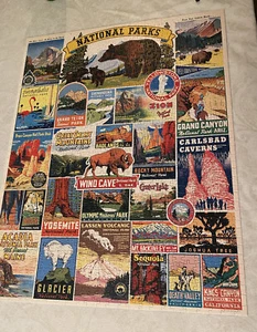 National Parks 1000 Piece Jigsaw Puzzle by Cavallini (PZL/NP) SUPER FUN - Picture 1 of 5