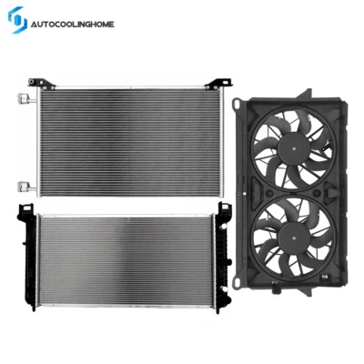 Kit de montaje de condensador de radiador y ventilador de refrigeración para GMC Sierra 1500 2007 08-2013 Foto 1 de 4