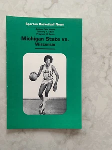 Michigan State vs. Wisconsin Herren Basketball Spiel Programm, 7. Januar 1978 - Bild 1 von 3