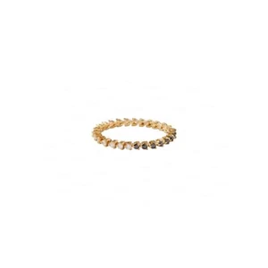 BLACK N WHITE DIAMOND ETERNITY BAND - Picture 1 of 4