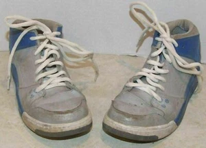 Boys Nike Air Jordan Flight Gray/Blue High Top Sneakers Size 3 - Picture 1 of 7