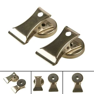 12pcs Magnetic Folder Paper Clips | Steel | Fridge Magnets Memo Organiser - Picture 1 of 3