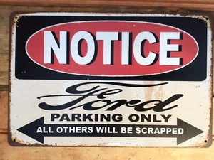 12"x8" Retro Style "Ford Parking Only" Sign... Makes a Great Gift! FREE SHIPPING - Picture 1 of 6