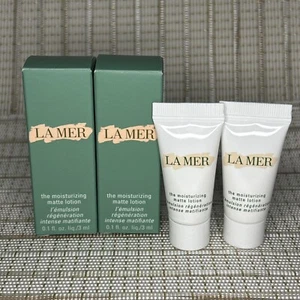 2 X La Mer The Moisturizing Matte Lotion TRAVEL SIZE 3ml .1oz Ea = .2oz NIB Free - Picture 1 of 1