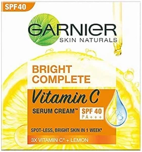 Garnier Bright Complete Vitamin C Fairness Serum Cream For All Skin Types 45g - Picture 1 of 8