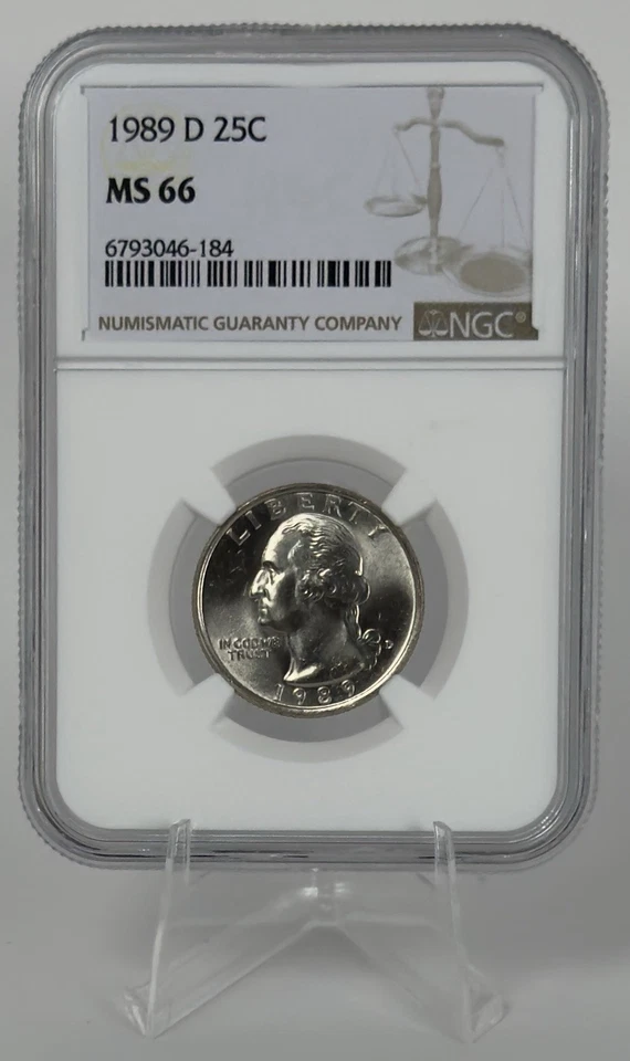 1989-D Washington Quarter NGC MS66 Drop 7s Mint Error GEM Brilliant Uncirculated - Image 1 of 4