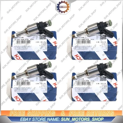 4x BOSCH OEM Fuel Injectors Set 06H906036AE For VW GTI AUDI A4 Q5 A3 A5 2.0T - Изображение 1 из 4