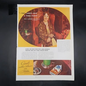 Camel Zigaretten Zeitschrift Werbung 1933 Vintage Original Farbe Tobacciana - Bild 1 von 6
