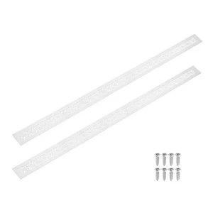 2 Stück Aluminiumlegierung Lüftungsschlitze, 800 x 50 mm/31,5 x 2 Zoll Lüftungsabdeckung, Silber - Bild 1 von 6