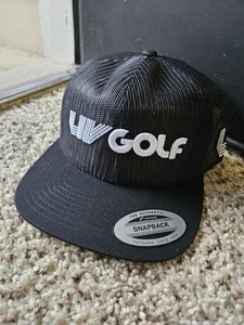 LIV GOLF Adjustable Snapback Black Hat NEW W/ Tags - Picture 1 of 4
