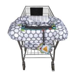 Boppy Preferred Shopping Cart Cover with Storage Pouch Gray Jumbo Dots with C... - Picture 1 of 11