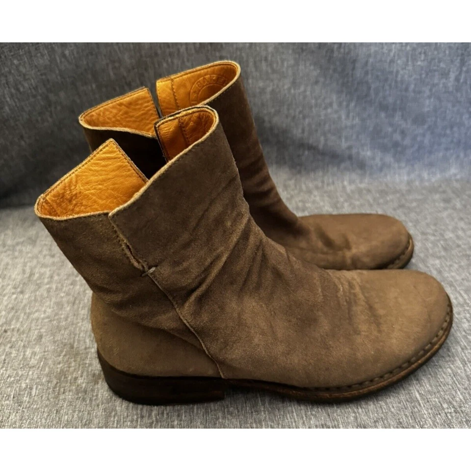 Fiorentini and Baker Mujer Talla 37 Marrón Gamuza Lateral Cremallera Tacón Botines Foto 1 de 4