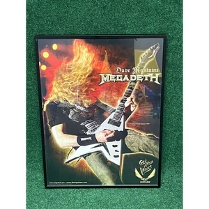 Megadeth *Dave Mustaine* Guitar Store Promo Framed Print/Poster - Picture 1 of 5