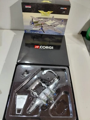 Corgi Aviation Archive Die Cast 1:72 Scale Lockheed P-38J Lightning Airplane - Image 1 of 4