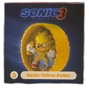 McDonald's Happy Meal Giocattolo 2024 Sonic 3 2 Sonic Tails Giallo Roller Cake Topper - Foto 1 di 2