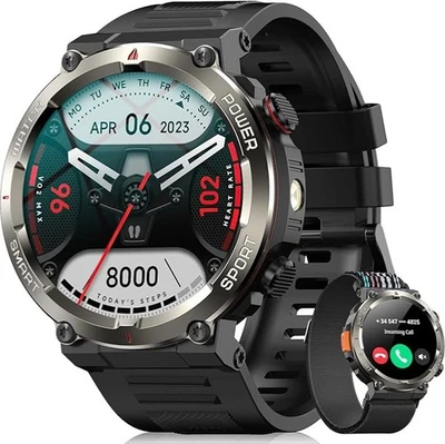 Blackview Military Smart Watch for Men, 100 Days Battery/Flashlight/Compass/120+ - Image 1 of 4