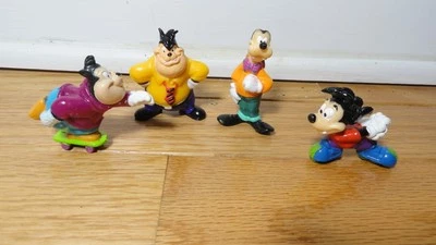 Lote de 4 figuras de acción vintage de dibujos animados de Kellogg's Disney 1991 Goofy, Mickey Foto 1 de 3