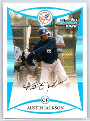 Bowman Austin Jackson 2008 1st Bowman novato New York Yankees RC #BP50 Foto 1 de 2