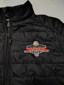 NBC Sports NFL Football Night America Black Puffer Jacket Embroidered Men's XL - Picture 1 of 10