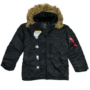 Alpha Industries N-3B Parka Schwarz Herren Small Cold Weather Military Flight Slim - Bild 1 von 8