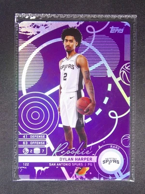 2025 Topps Match Attax Dylan Harper #122 RC Rookie Purple Rare 1:32 - Image 1 of 2