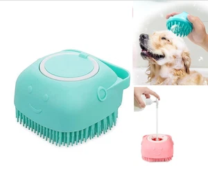 Weiche Badebürste Haustier Shampoo Massagespender Pflege Dusche Silikon (2er Pack) - Bild 1 von 3