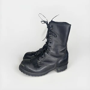 Carolina Safety Toe Work Boots 9.5 Black Leather USA Made ASTM F2413-18 EH - Picture 1 of 15