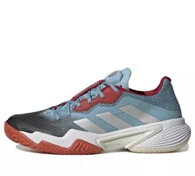 Adidas Barricade Women's Tennis Pickleball Shoes White Blue Red HP7415 Sizes NEW - Image 1 of 4