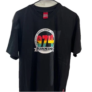Paradize Burning 974 Indian Ocean Reggae Movement Black T-Shirt Size Large - Picture 1 of 5