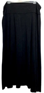 Worthington PXL black spandex stretch elastic waistband pull on maxi skirt - Picture 1 of 6