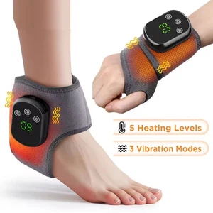 Electric Wrist/Foot Massager Pain Relief 3 Modes Vibration Hot Compress Therapy - Picture 1 of 28