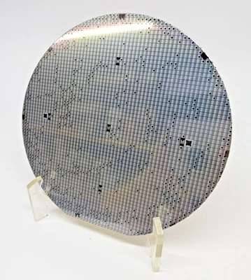 Vintage 5 Zoll Silizium Gold Wafer bedruckt | 1999 | Rückseite vergoldet - Bild 1 von 4