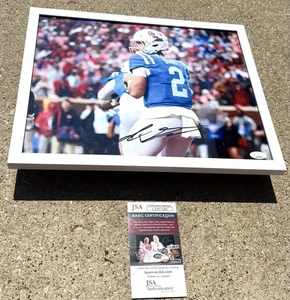JAXSON DART Ole Miss SIGNED + FRAMED 11x14 Photo JSA COA NEW YORK GIANTS C - Picture 1 of 2