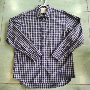 Billy Reid Herren Standard geschnitten auf Knopfleiste XL Tartan kariert blau Langarmshirt - Bild 1 von 8