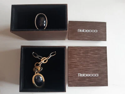 Collana e anello Rebecca Green Diamond originali - Immagine 1 di 4