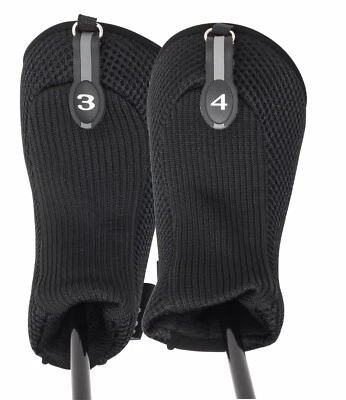 PACIFIC GOLF CLUBS Golf Club Hybrid Headcover Brand New 3 & 4 Set Head Covers Thick Black Neoprene