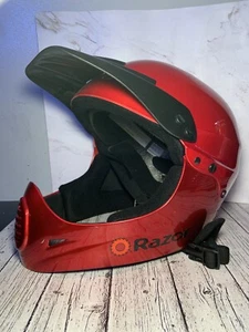 Razor Full Face Helmet, Black Red Medium Scooter Sports BMX Skateboard - Picture 1 of 6