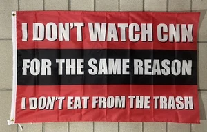 Donald Trump Flag FREE SHIP CNN Sucks Fake News Libs Suck USA Desantis Sign 3x5' - Picture 1 of 1
