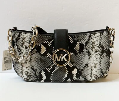 BOLSO DE HOMBRO MICHAEL KORS CARMEN PEQUEÑO POUCHETTE EXÓTICO NEGRO MULTI Foto 1 de 4