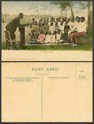 South Africa Old Hand Tinted Postcard Durban A Native School, Teacher & Students